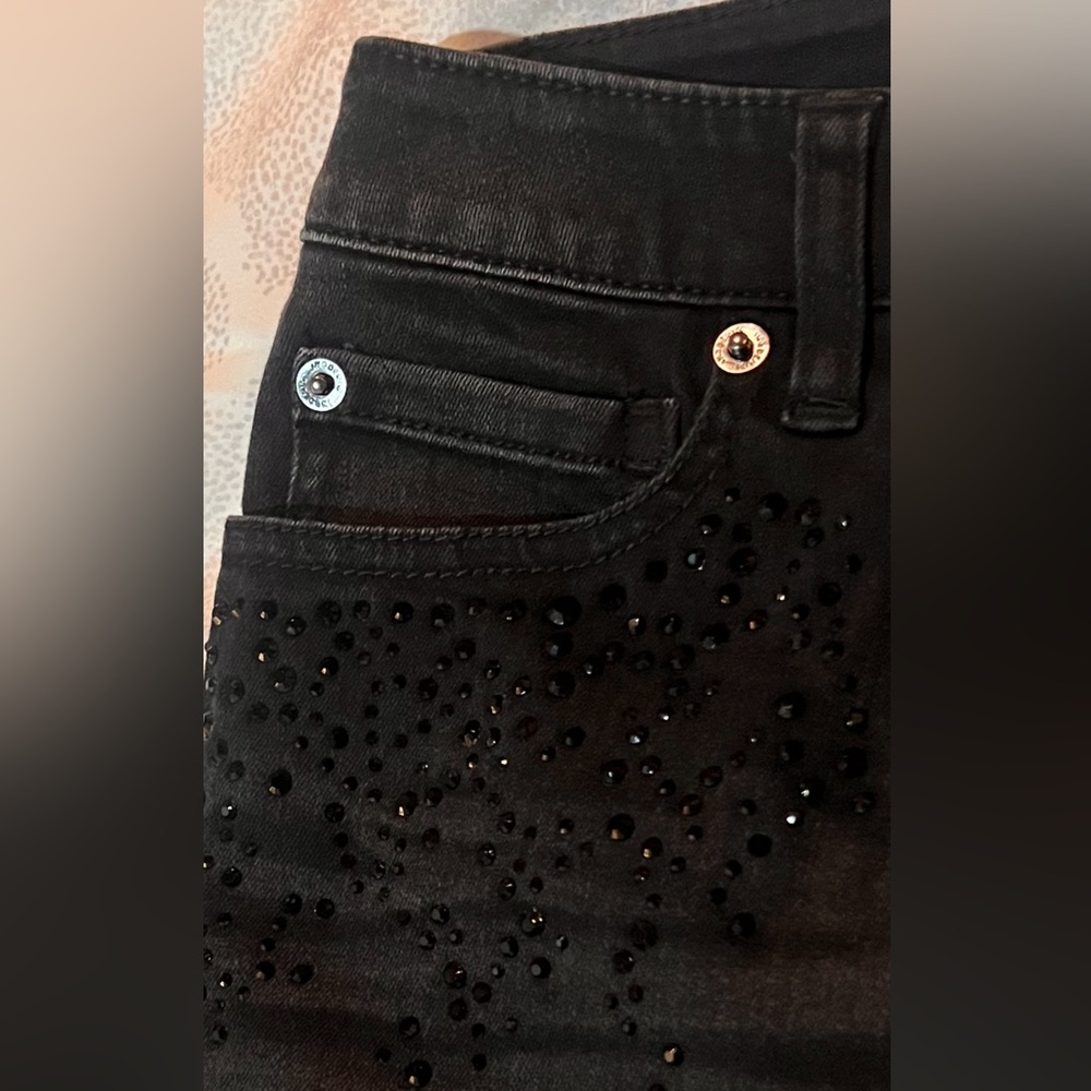 INC DENIM Core Skinny High Rose -BLACK